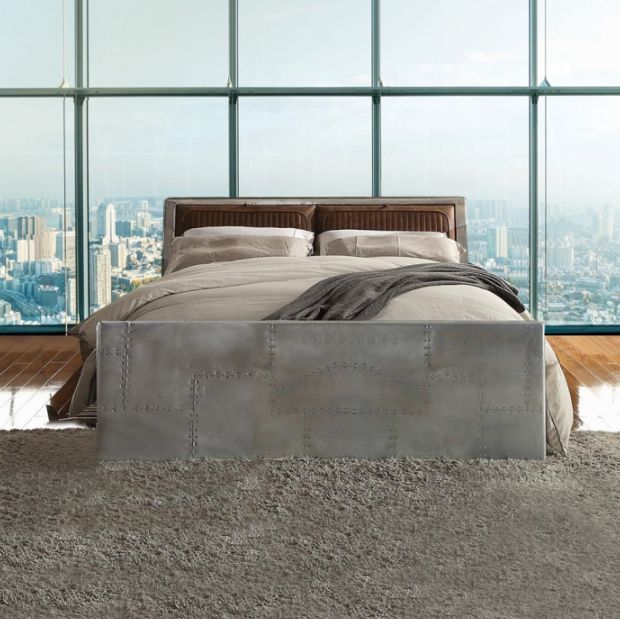 ACME Furniture Brancaster Brown Queen Upholstered Storage Panel Bed-3