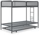 dhp furniture® Isaiah Gray Twin Triple Bunk Bed-0