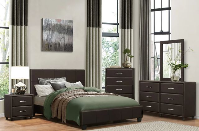 Homelegance® Lorenzi Dark Brown Eastern King Platform Bed-1