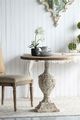 A & B Home Natural Round 31"D Side Table with Antique Off-White Base-4