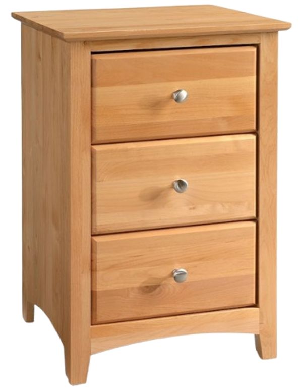Archbold Furniture Customizable Shaker 3-Drawer Nightstand-0