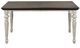 TEI Vintage Estates Antique White/Dark Knotty Rectangular Dining Table-2
