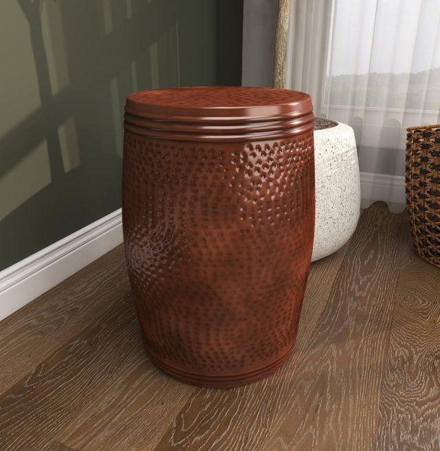 Deco Marche Brown Handmade Drum Table-3