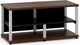 Salamander Designs® Synergy Open Center Twin 20 AV Cabinet-Dark Walnut/Aluminum-0
