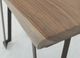 International Furniture Direct Natural Parota Brown Sofa Table with Black Base-4