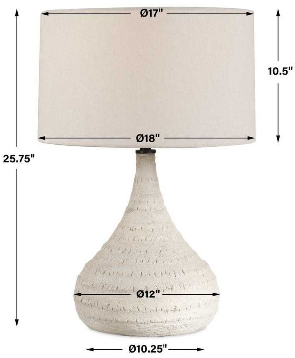Uttermost® Olsen White Indoor-Outdoor Table Lamp-4