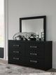 Signature Design by Ashley® Raechalla Black Dresser and Mirror-1