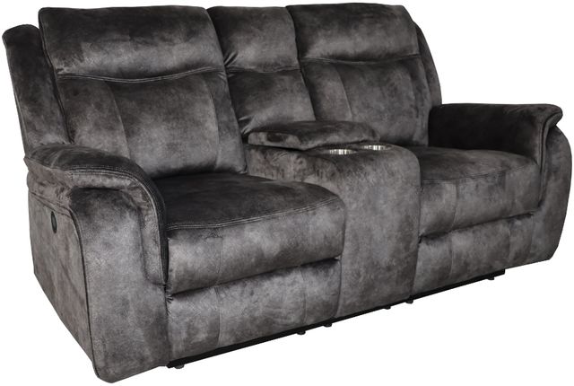 New Classic® Home Furnishings Park City Slate Loveseat with Powered Footrest-0