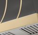 AGA Cascade 36" Slate Wall Mounted Range Hood  with Brushed Brass Trim-1