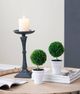 A & B Home 3-Piece Green Faux Single Ball-Shape Topiary with Cream Pot Set-4
