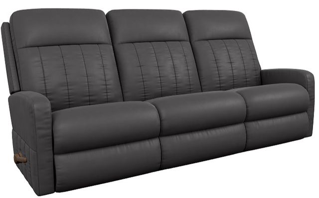 La-Z-Boy® Finley Onyx Leather Manual Wall Reclining Sofa-0