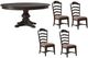 Liberty Furniture Paradise Valley 5-Piece Saddle Brown/Tobacco Pedestal Table Set-0