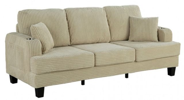 Furniture of America® Moretaine Beige Sofa-0