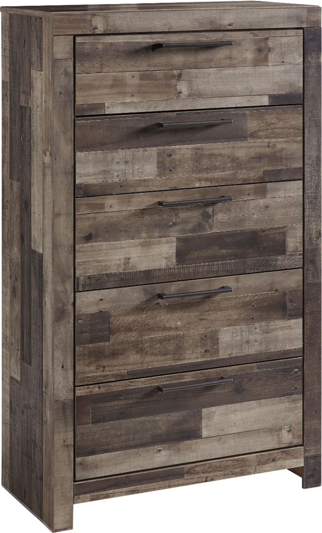 Benchcraft® Derekson 5-Piece Multi Gray Twin Panel Storage Bed Bedroom Set-2