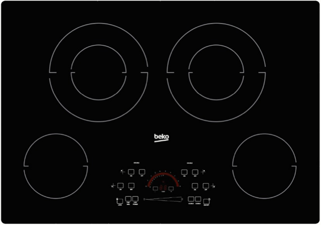 Beko 30" Black Glass Built In Electric Cooktop