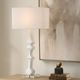 Uttermost® Mayme Matte White Table Lamp with Crystal Accent-1