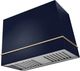 La Cornue Cornufé Loge 44" Goodwood Blue Wall Mounted Range Hood with Brushed Brass Trim-0