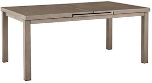Signature Design by Ashley® Beach Front Beige Aluminum Outdoor Dining Table