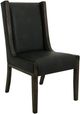 International Furniture Direct Balam Stained Dark Upholstered Dining Side Chair-0