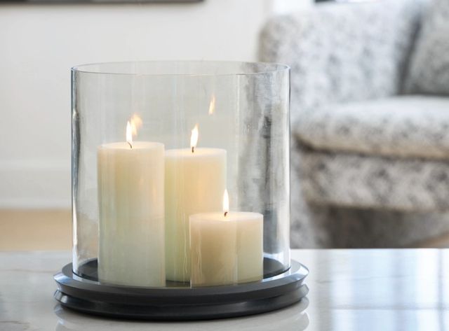 Signature Design by Ashley® Saskia Black/Clear Candle Holder-3