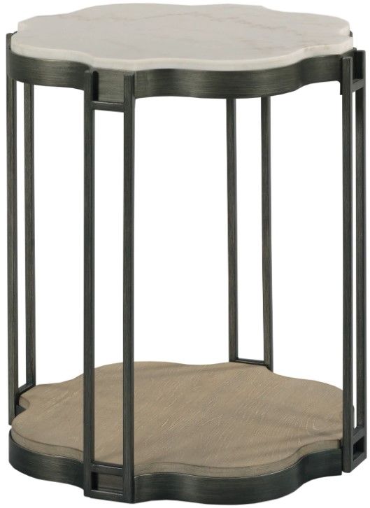 Hammary® Hidden Treasures Light Bronze Quatrefoil Shaped End Table-0
