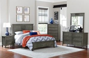Mazin Furniture Garcia Gray Eastern King Bed-2