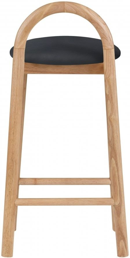 Meridian Furniture Calvin Black/Natural Vegan Leather Counter Stool-3
