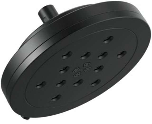 Brizo Other Matte Black 8” H2Okinetic® Round Multi-Function Wall Mount Showerhead-0