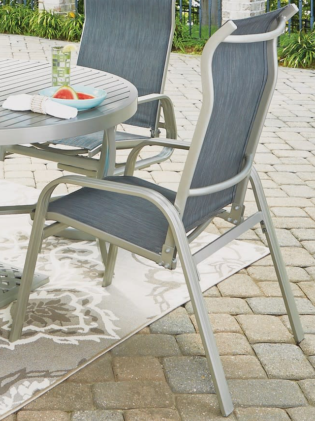 Homestyles® Captiva 5-Piece Gray Outdoor Dining Set with Umbrella-2