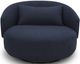 Liberty Furniture Haley Midnight Upholstered Swivel Cuddler Chair-1