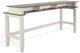 Sunny Designs™ Buck Skin Marble White Console Table with Brown Top -0