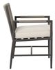 Sunset West Pietra Stone Gray Aluminum/Olefin Rope Outdoor Dining Arm Chair with Echo Ash Cushion-2