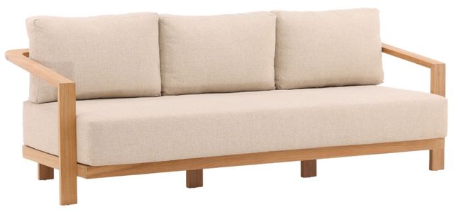 Dovetail Furniture Redford Natural/Sand Fabric/Teak Outdoor Sofa-0