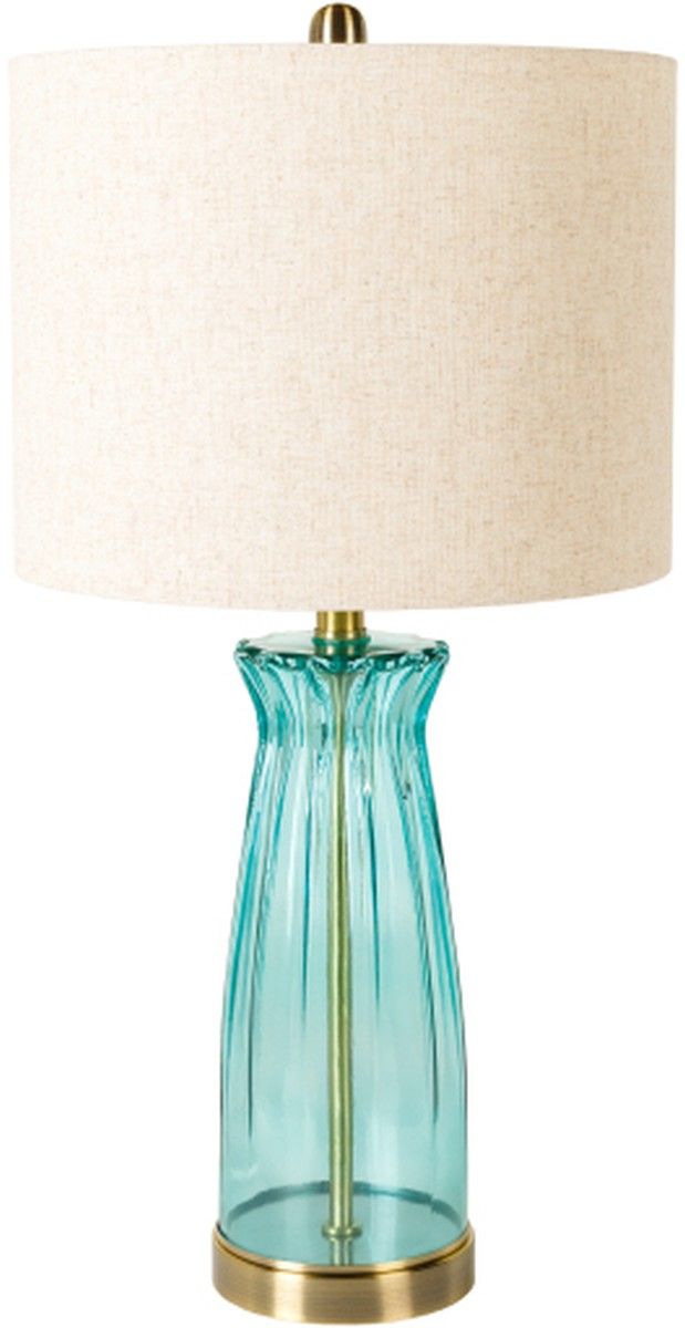 Surya Louisiana Aqua/White Lamp-0