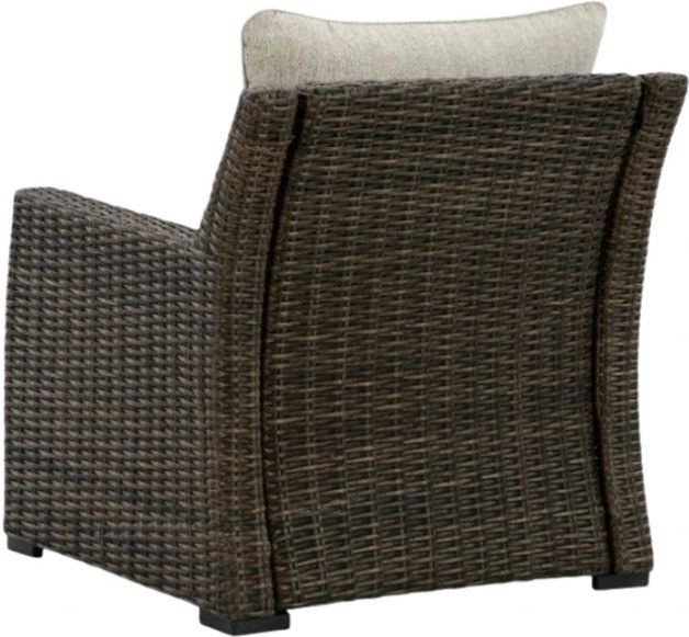 Signature Design by Ashley® Brook Ranch Brown Aluminum Outdoor Lounge Chair-3