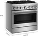 KitchenAid® 36" Stainless Steel 6 Burner Pro Style Dual Fuel Range with No Preheat Air Fry Mode-2