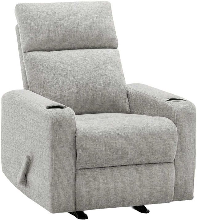 Monarch Specialties Inc. Light Grey 31" Upholstered Manual Reclining Chair-0