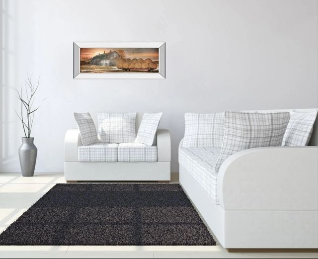 Classy Art Sunset on the Farm by Lori Dieter Mirror Framed Wall Art-1