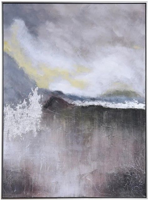Stylecraft Dark Gray/Gray Canvas Print Wall Art-0