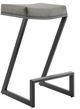 Armen Living Atlantis Matte Black/Vintage Gray Counter Stool-0