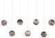 Currey & Company Palatino Blue Marbeled/Silver Rectangular Multi-Drop Pendant Lighting-0