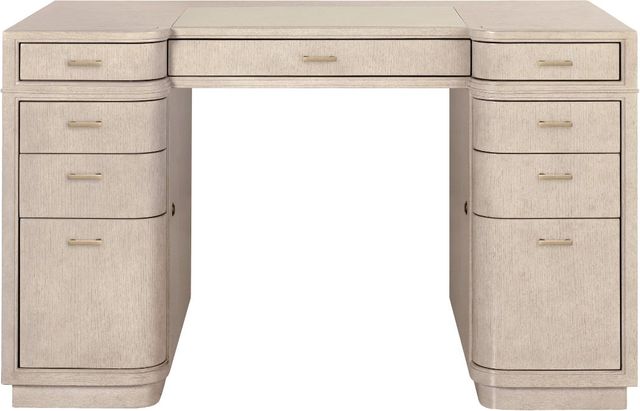 Hooker® Furniture Marlowe Polished Limestone Knee-Hole Desk-3