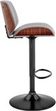 Armen Living Brock Gray/Matte Black/Walnut Bar Stool-3