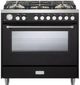 Verona® Ultima 36" Matte Black Pro Style Gas Range-0