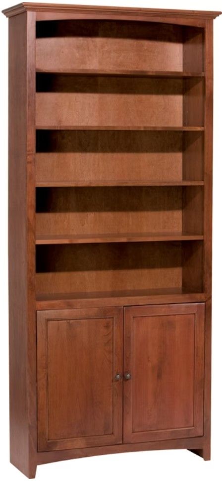 Whittier Wood® Furniture Customizable McKenzie 36" x 84" Bookcase with Doors-0