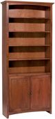 Whittier Wood® Furniture Customizable McKenzie 36" x 84" Bookcase with Doors-0