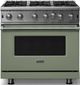 Viking® 5 Series 36" Eucalyptus Pro Style Liquid Propane Gas Range-0