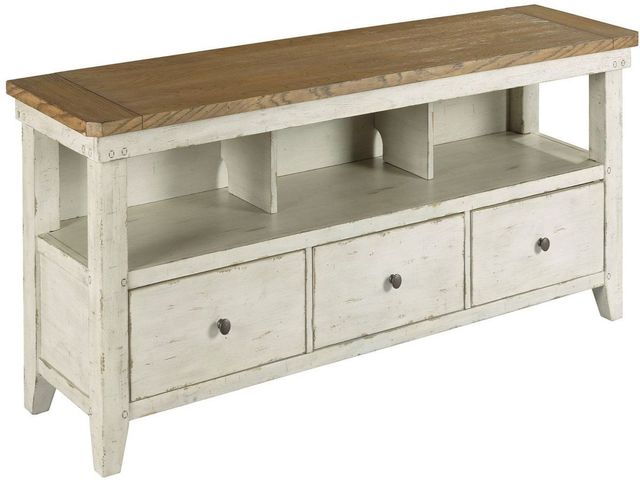 Hammary® Chambers Chalk White/Medium Brown Entertainment Console