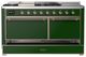 Ilve® Majestic III 60" Emerald Green Pro Style Dual Fuel Natural Gas Range with Solid Door and Copper Trim-2
