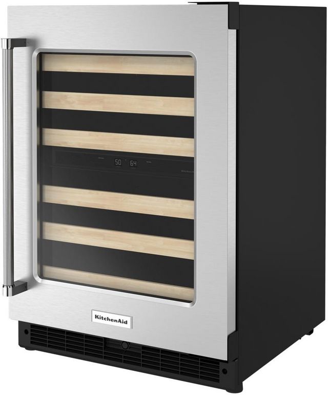 KitchenAid® 24" Stainless Steel Wine Cooler-1